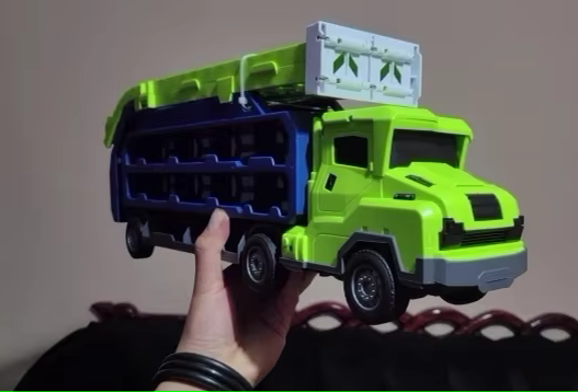Transforming Rocket Truck with Race Car Storage & Track Launcher